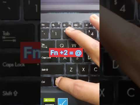 how to press @ on laptop  #keyboardtips