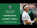 Ruud Battles To Victory | Casper Ruud vs Laurent Lokoli | Match Highlights | Wimbledon 2023
