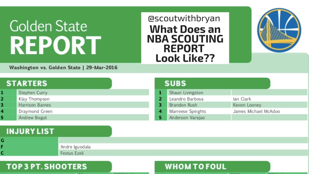 What Does an NBA SCOUTING REPORT Look Like?!!