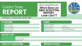 What Does an NBA SCOUTING REPORT Look Like!!