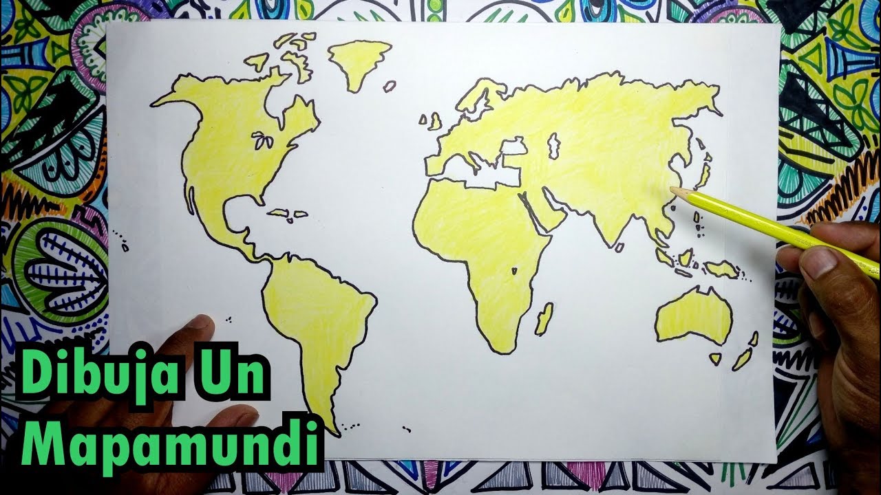 Aprende a dibujar un mapamundi, globo terráqueo y sus continentes