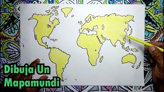 Aprende a dibujar un mapamundi, globo terráqueo y sus continentes