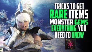 How To Get Gems And Rare Items Easy! Monster Hunter World Gameplay Guide