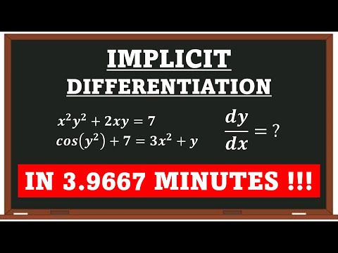 Learn Implicit Differentiation Under 3.9667 Minutes!