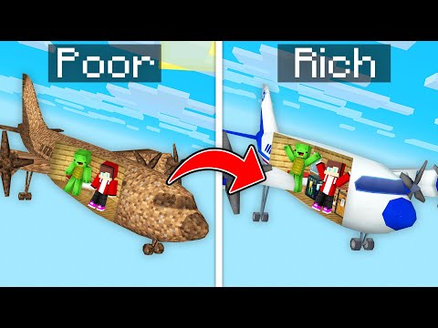 From Poor to Rich in Minecraft - Paper Airplane House