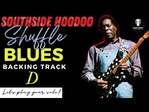 SOUTHSIDE HOODOO Shuffle Blues backing track - Jam in D