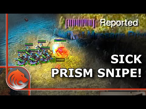 StarCraft 2: Sickest Warp Prism Snipe Into "REPORTED"