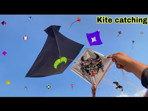 Catching kites 🪁 | Kite catching tricks 😍| patang kese liptaye 🇮🇳#kite #patang 