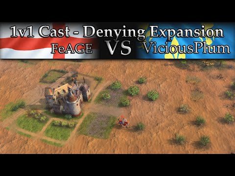 1v1 High Level Cast - Denying Expansion | Age of Empires 4 #2