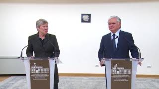 Заявление министра иностранных дел Армении Эдварда Налбандяна на брифинге с заместителем Генерального секретаря НАТО Роуз Готтемюллер