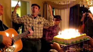 Singing Happy Birthday to Severin Browne