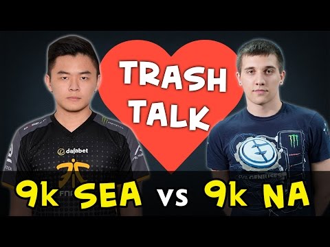 9k SEA vs 9k NA — MidOne Invoker vs Arteezy Doom trash talk