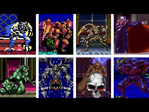 All Main Classic Castlevania Bosses - No Hit (I, II, III, IV, Bloodlines, Dracula X, Rondo of Blood)