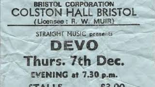 Devo - The words get stuck in my throat (Colston Hall. Bristol. United Kingdom. 07/12/1978)