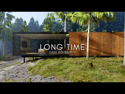 CASA SEMI SUSPENSA MINIMALISTA DE 102 M² COM DESIGN QUE LEVA O TEMPO - LONG TIME