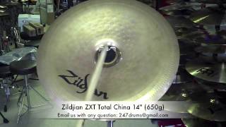 Video thumbnail for Zildjian ZXT Total China 14" (650g) - 247drums SR (Sound Review) BWYH (Buy What You Hear) by 247drums Boston MA