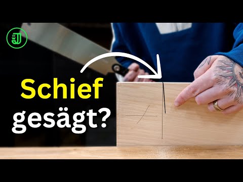 Perfekt GERADE SÄGEN in Sekunden: Mit dieser 0 EURO SÄGEHILFE klappt's garantiert! | Jonas Winkler
