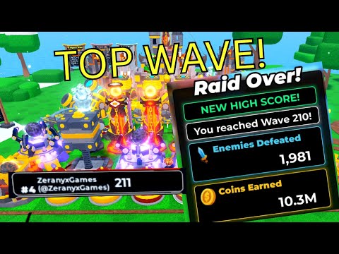 I Reached Wave 210 in Defend the Castle (NEW Base Update + Top Layout)