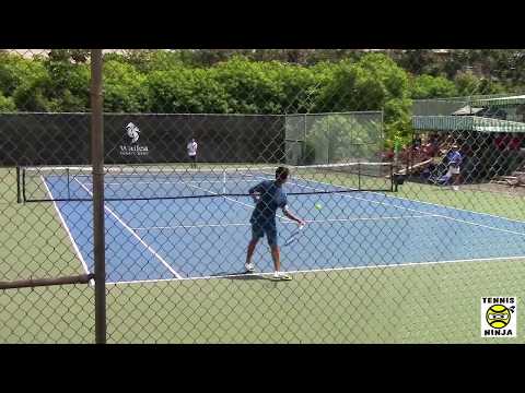 Lam (Punahou) v Liang (Hawaii Baptist) BOYS FINAL HLTS - HHSAA State Tennis Champs' 2014