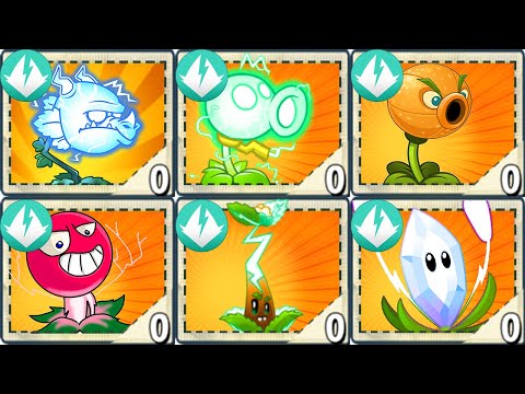 All Electric Plants LEVEL 999999 Power-Up vs Dark Ages Final Boss in Plants vs. Zombies 2