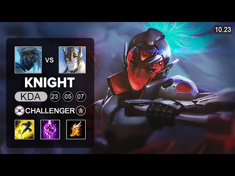 Knight Akali Mid vs Galio - KR Challenger Patch 10.23