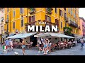 Milan Italy 4K Walking Tour Most Beautiful Streets Italian Local Vibes With Captions