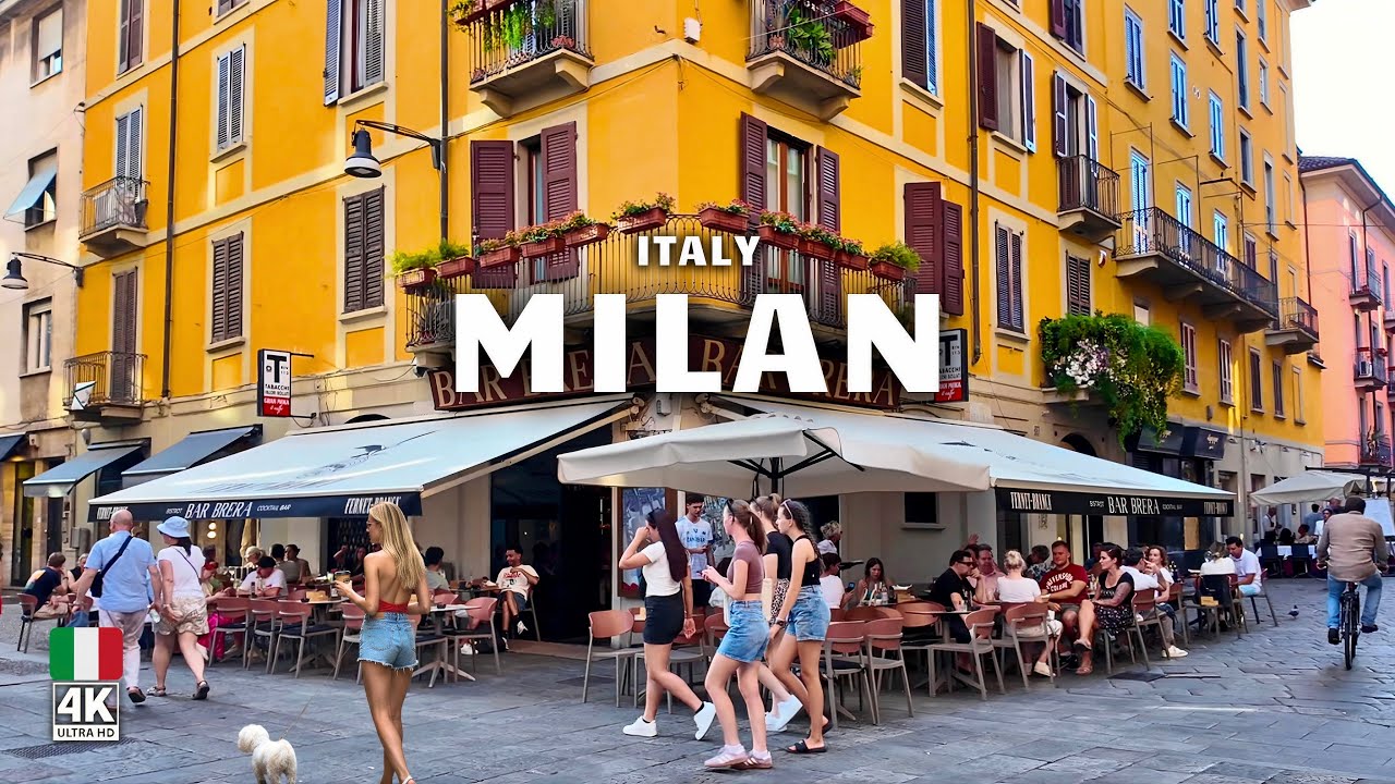 Immersive street-level walking tour through Milan Duomo Square, Italy, showcasing authentic urban landscapes, local architecture, and the vibrant atmosphere of the city's neighborhoods