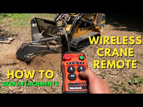 12v Wireless Crane Remote - How to Install - Skid Loader Attachment (Stump Grinder)