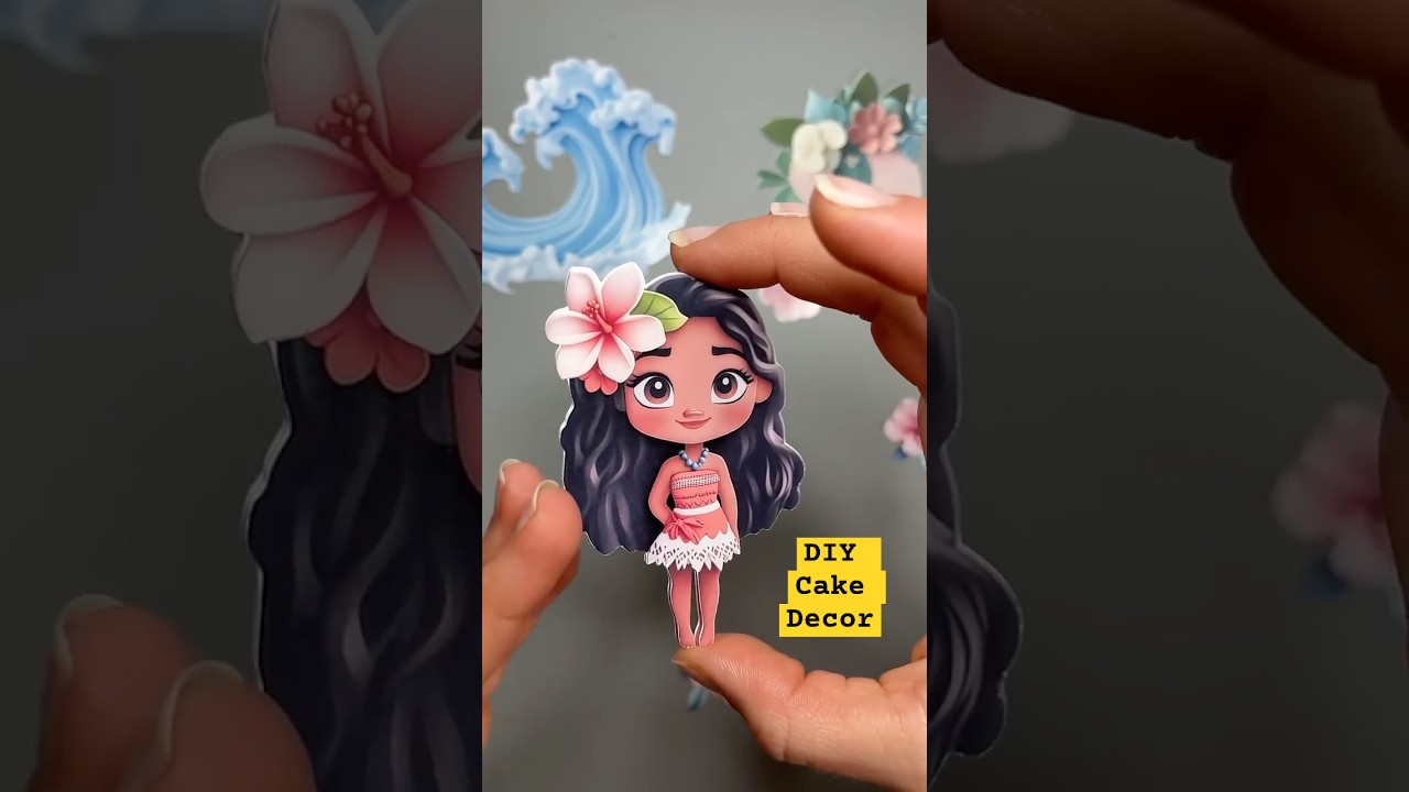 Moana cake topper set - easy print and cut files, @Cricut design space files and link