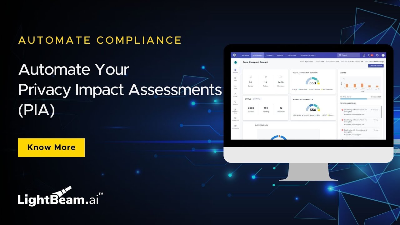 Automate Your Privacy Impact Assessments (PIA) with LightBeam.ai | Automate Compliance