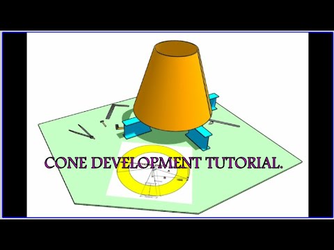 How to develop a large cone Calculate the chord length of a cone Cone development TUTORIAL