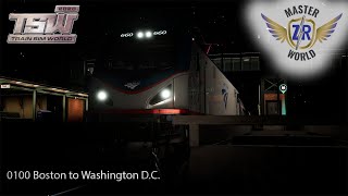 0100 Boston to Washington D.C. - Northeast Corridor New York - ACS-64 - Train Sim World 2020
