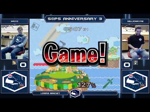 Anniversary 3 Melee Singles - Mayo (Fox) vs Gillionayre (Marth) - Losers Bracket