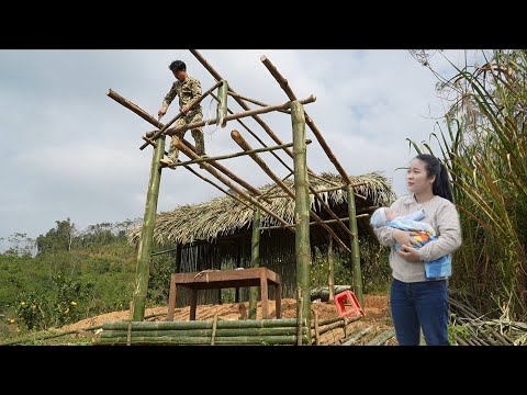 The kindhearted man has completed 70% of the bamboo house to help the single mother. - Ly Tu Vy