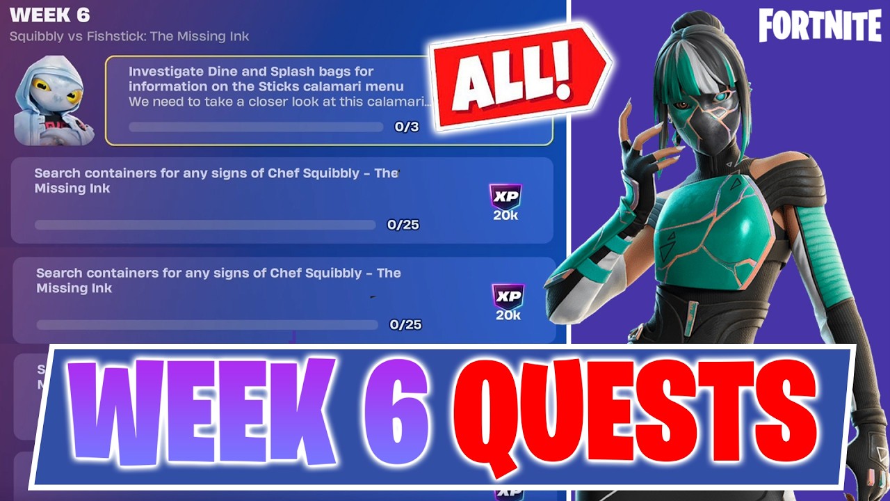 *ALL* Fortnite Week 6 Quests (Full Guide)