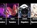 All Dere Types In Anime Yandere Tsundere