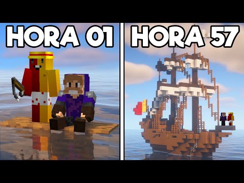 Passei a NOITE em um RAFT REALISTA no Minecraft - O FILME