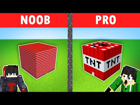 NOOB VS PRO: TNT HOUSE BUILD CHALLENGE | Minecraft(Tagalog)