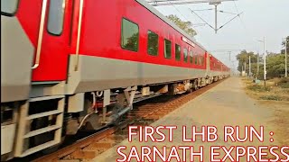 preview picture of video 'First LHB Run Of Sarnath Express Thrases Tharwai NR At Mps !!'