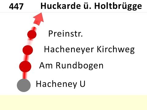 DSW21 Ansagen Bus 447 Hacheney - Huckarde