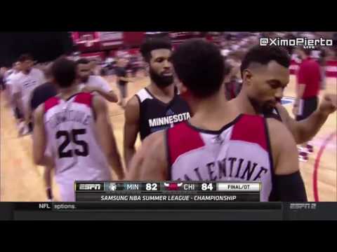 Denzel Valentine Game Winner  Timberwolves vs Bulls  July 18, 2016  NBA Las Vegas Summer League