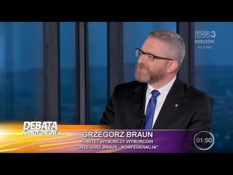 DEBATA w TVP 3 / Rzeszów - Grzegorz Braun