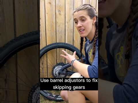 How to fix skipping gears while riding (with barrel adjustors) #Shorts