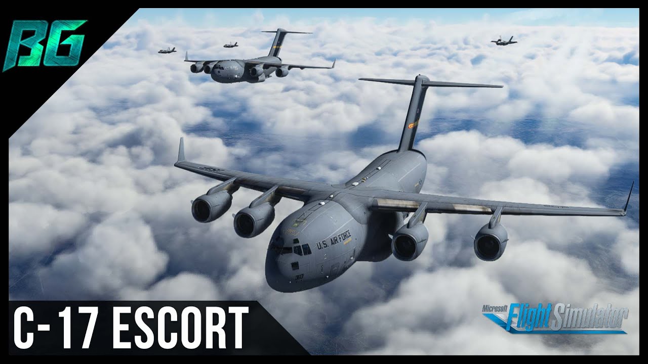 C-17 Military Escort | 75th Fighter Wing Grim Reapers | MSFS