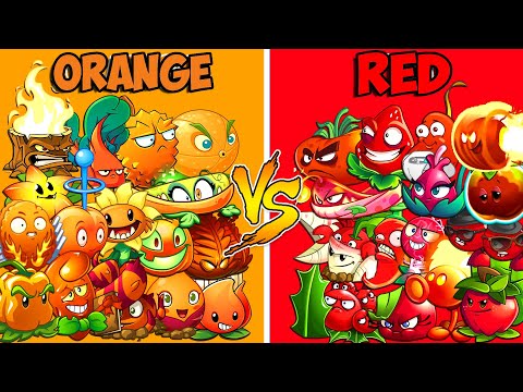 Team ORANGE vs RED Plants - Who Will Win? - PvZ 2 Team Plant Vs Team Plant