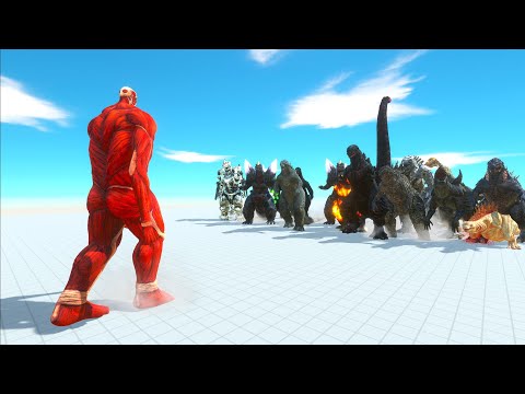 Colossal Titan vs godzilla Animal Revolt Battle Simulator