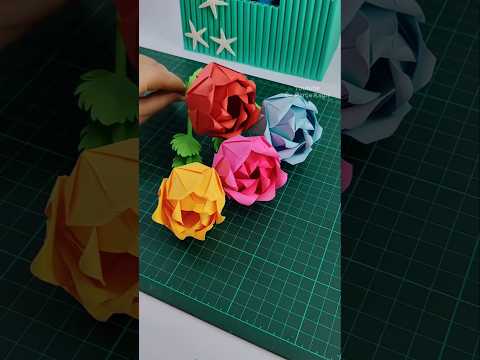 DIY Paper Rose - Easy Rose Making #crafts #diy #flowers #rose