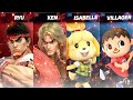 Ryu Ken Street Fighter Vs Isabelle Villager Animal Crossing