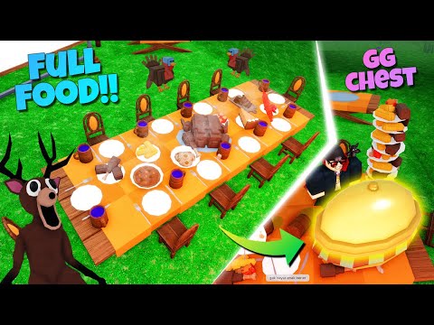 OP REWARD!! Full Makanan di Thanksgiving Challenge Very Hard 🦃🔥🗿 | 99 Nights in the Forest Indonesia