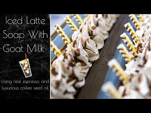 Iced Latte Soap - Making Cold Process Soap with Espresso - Watch me struggle with my soap cutter!